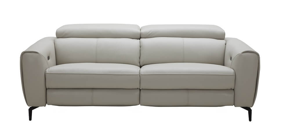 Eden - Modern Taupe Leather Sofa With 2 Recliners