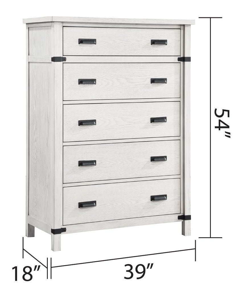Loretta 5-Drawer Wood Veneer Chest