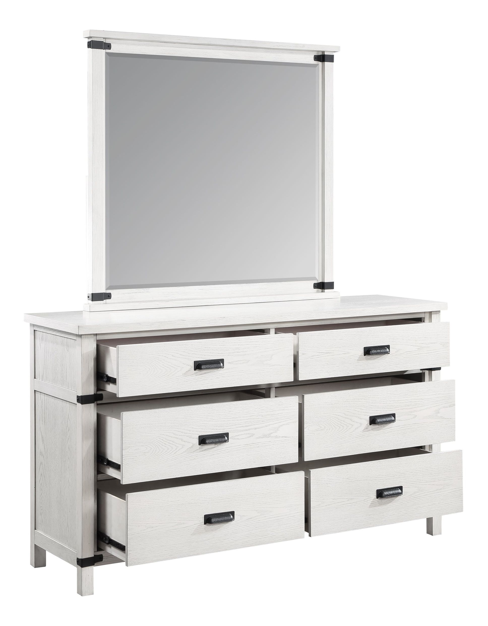 Loretta 6-Drawer Wood Veneer Dresser