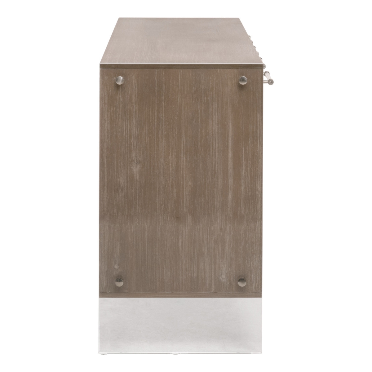 Lorin Shagreen Wood/Acrylic/Metal Media Sideboard w/4 Doors