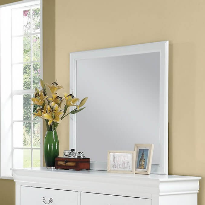 Louis Philippe III Mirror, White by ACME