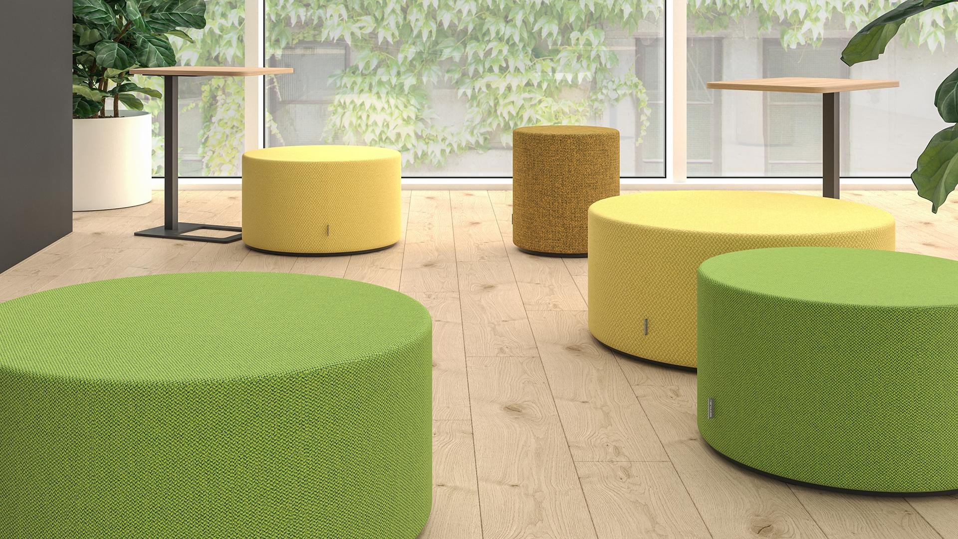 Giro Large Round Pouf