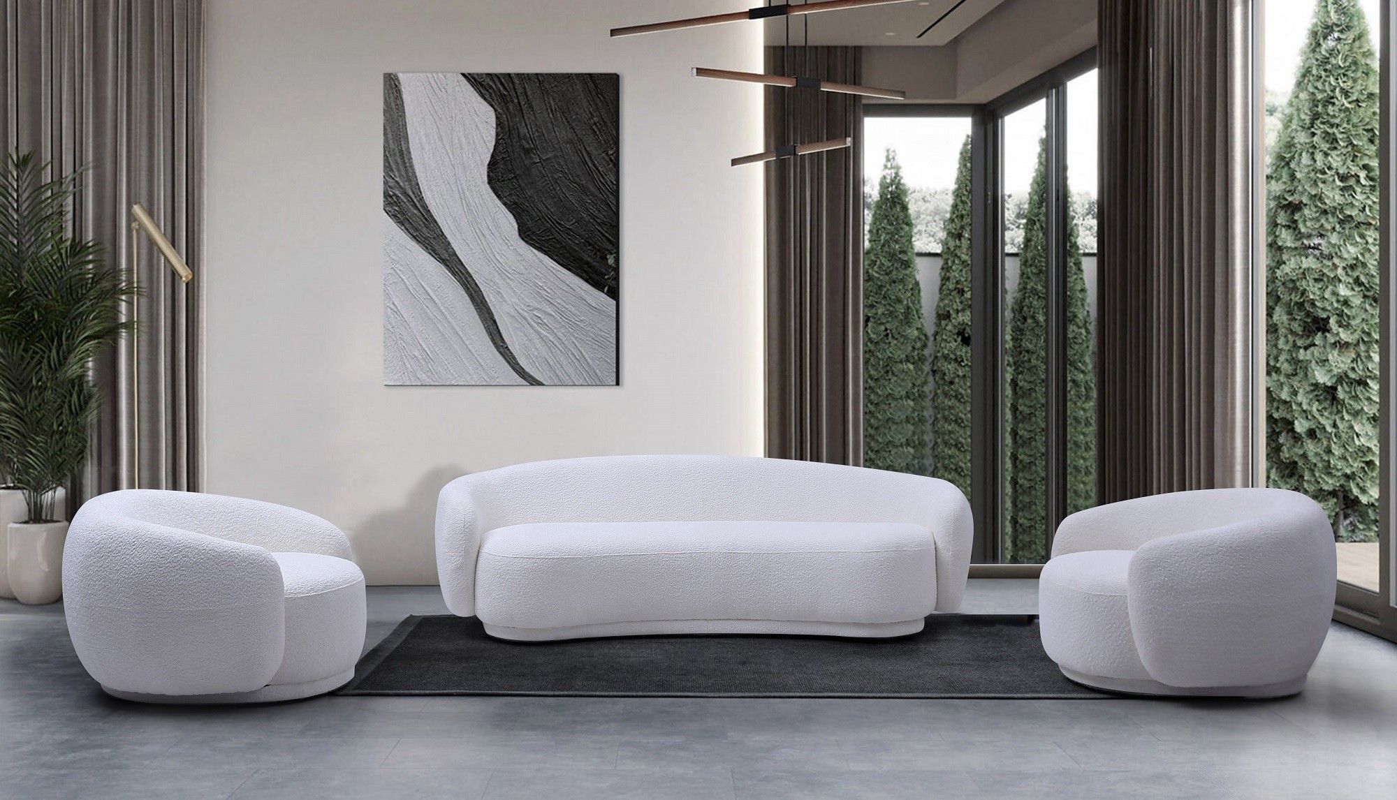 Lounge Fabric Living Room Set