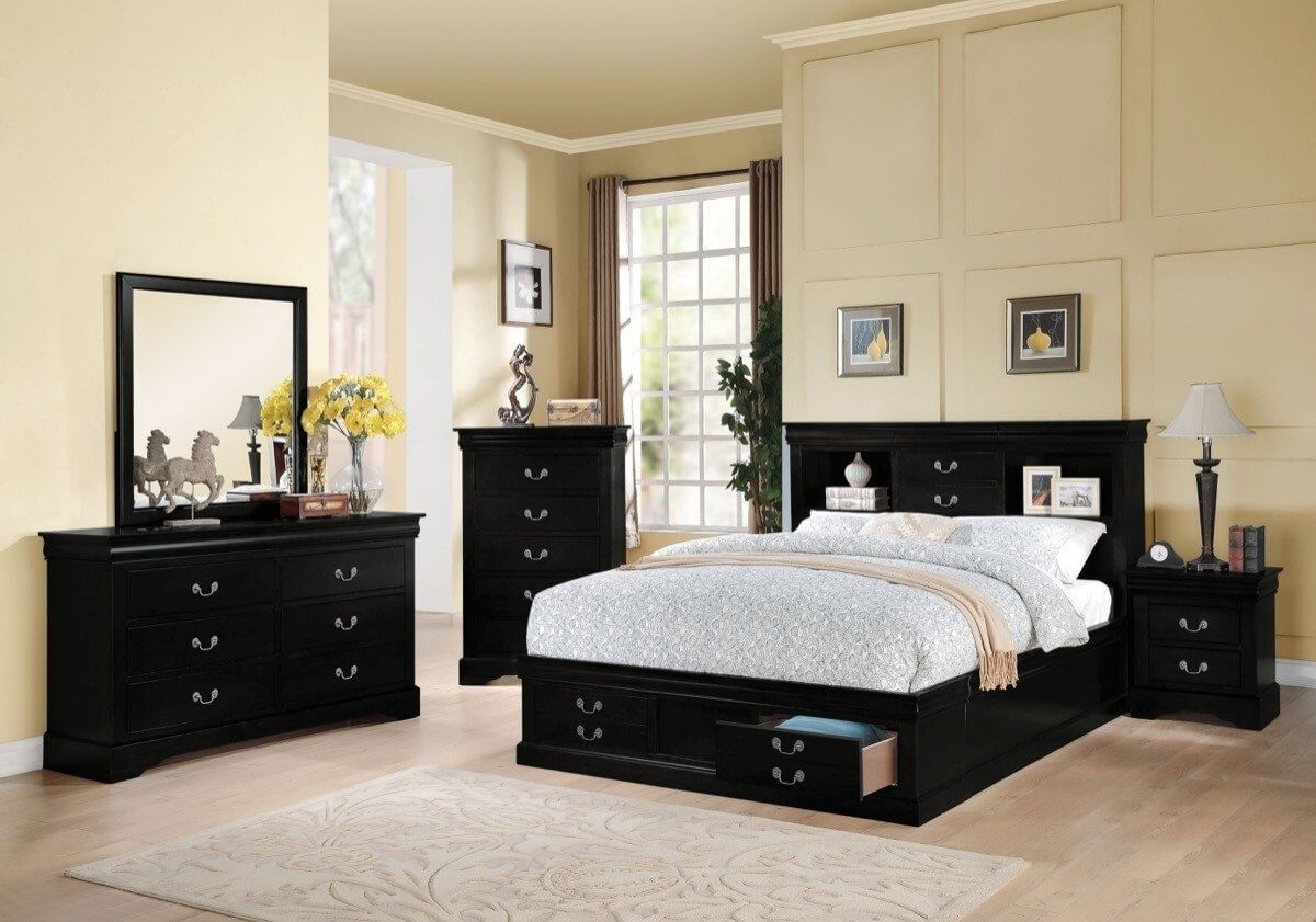 Louis Philippe III Storage Bedroom Set