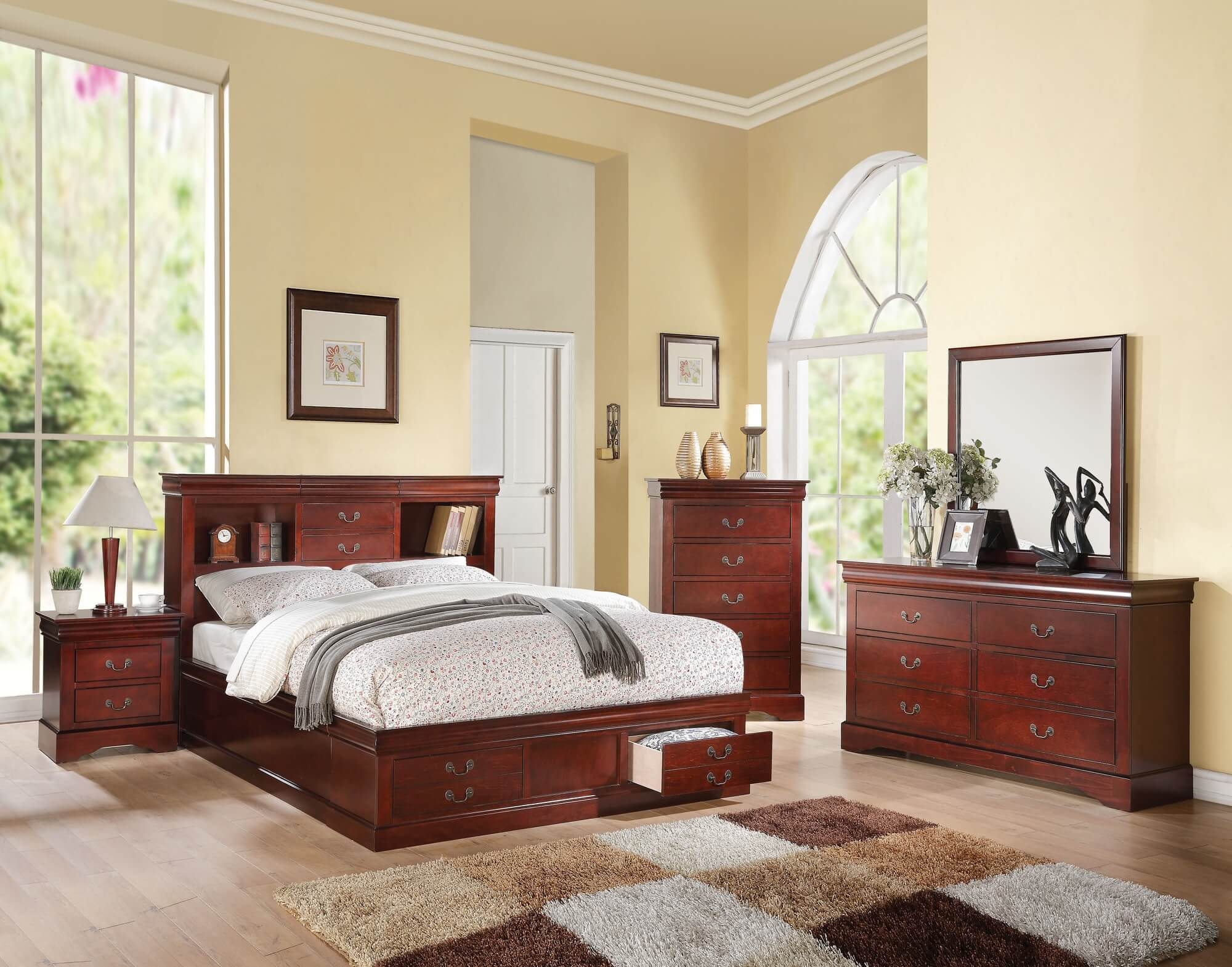 Louis Philippe III Storage Bedroom Set