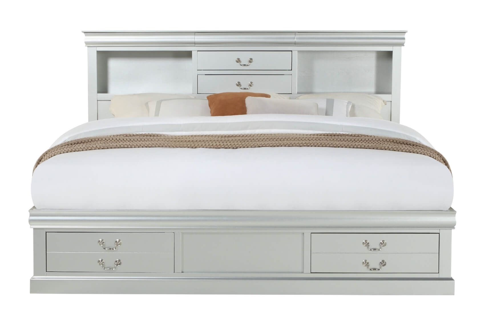 Louis Philippe III Storage Bed, King Size