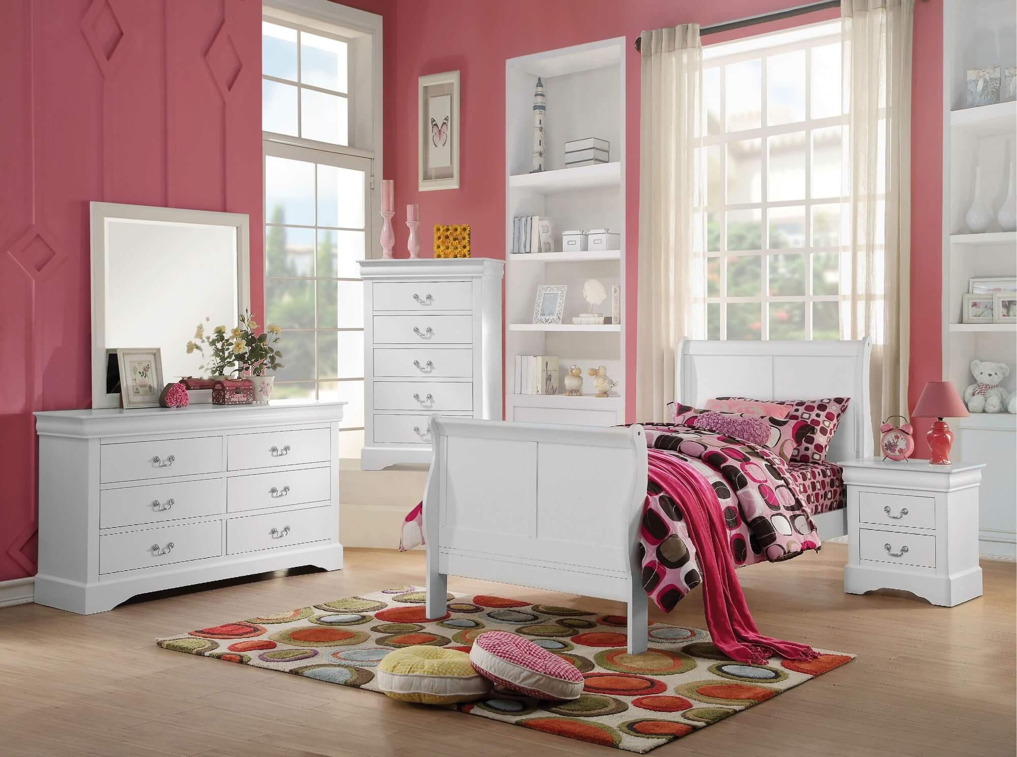 Louis Philippe III Youth Sleigh Bedroom Set