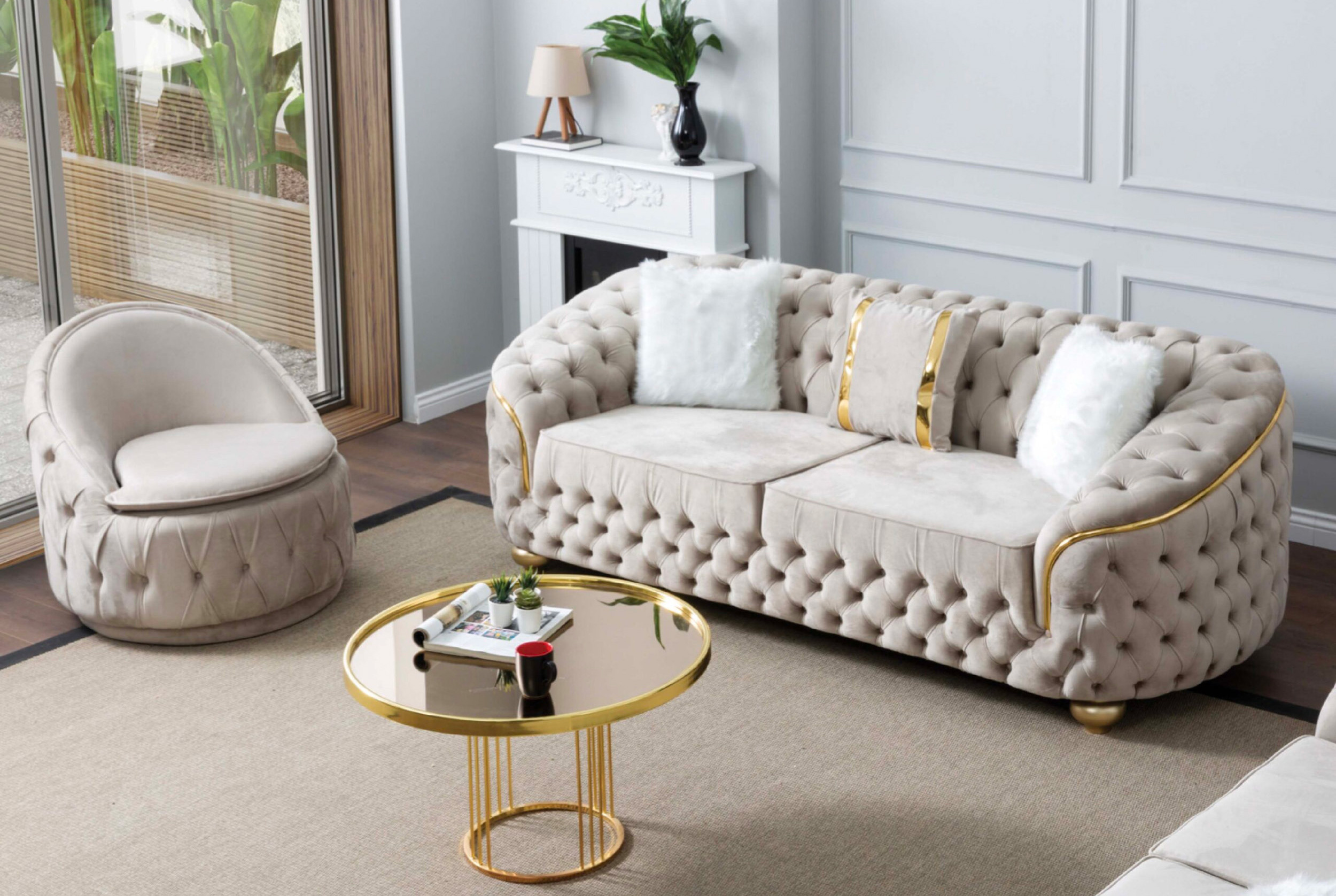 Bursa Tufted Velvet Sofa