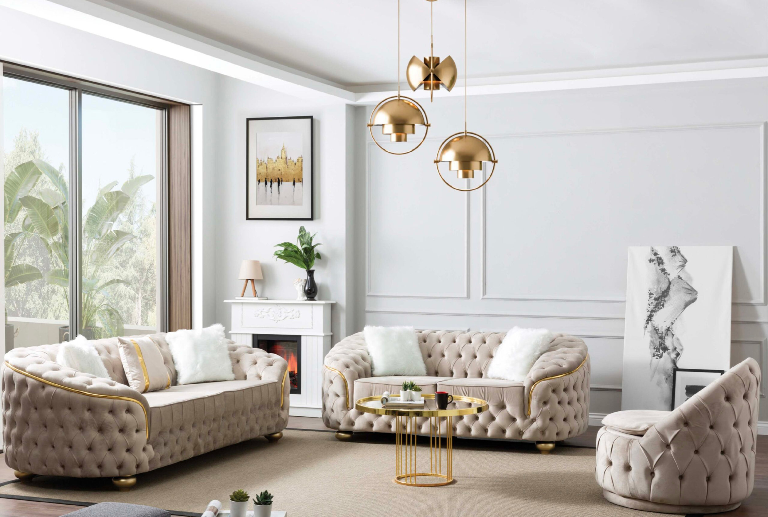Bursa Tufted Velvet Loveseat