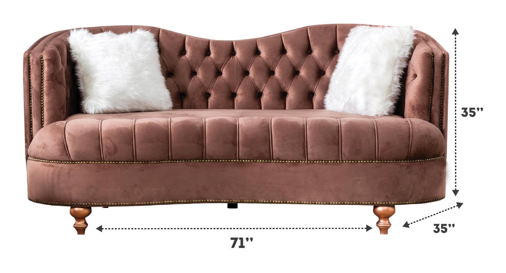 Happy Tufted Velvet Loveseat