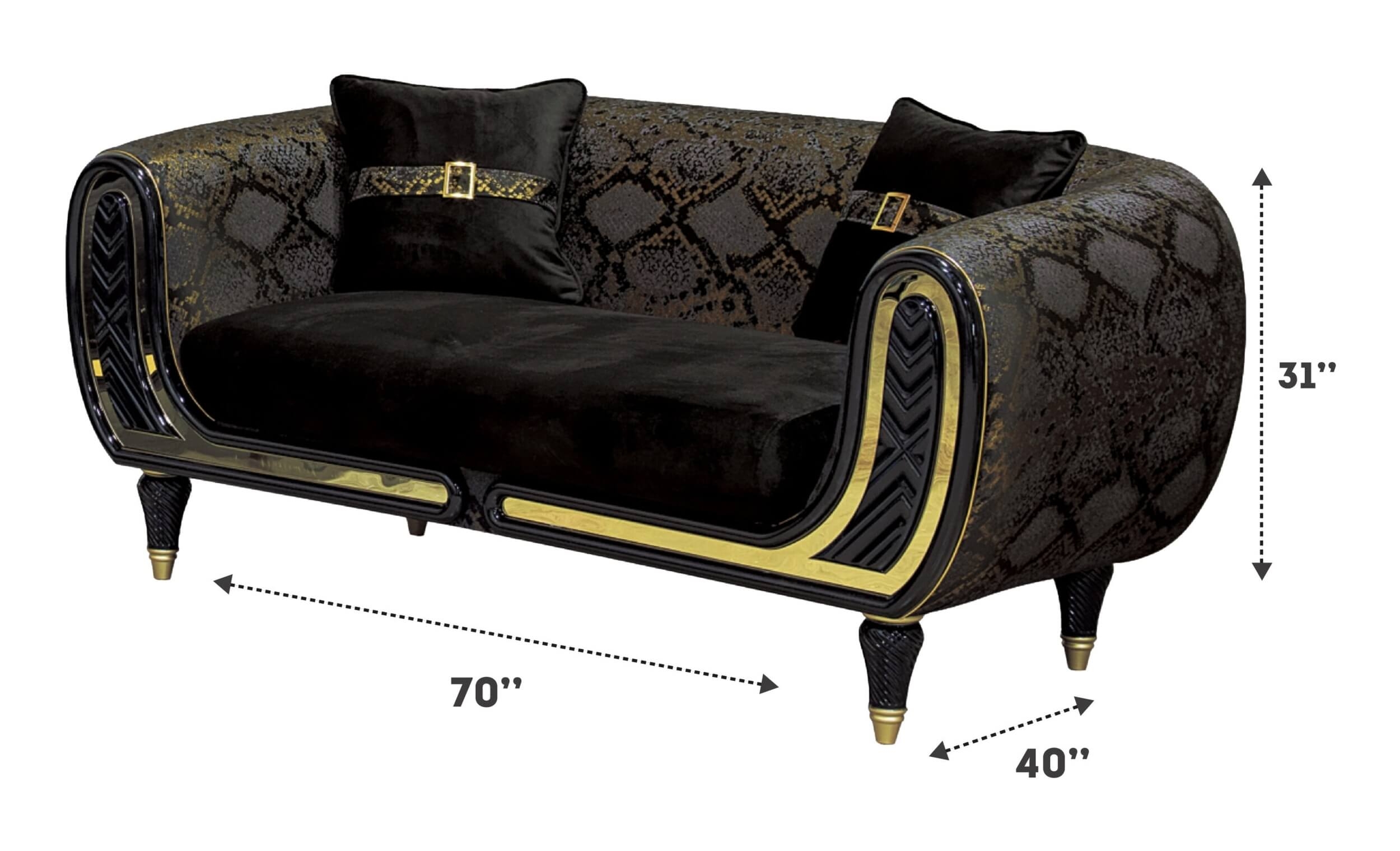 Lima Velvet Loveseat
