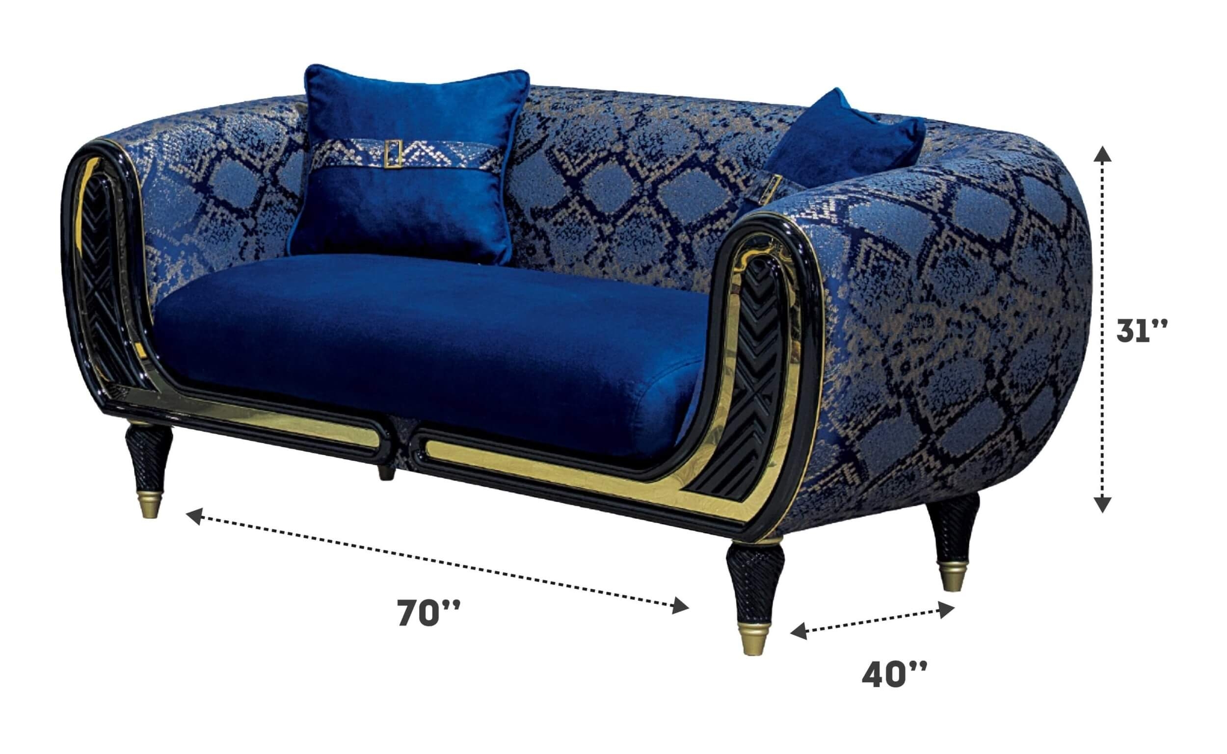 Lima Velvet Loveseat