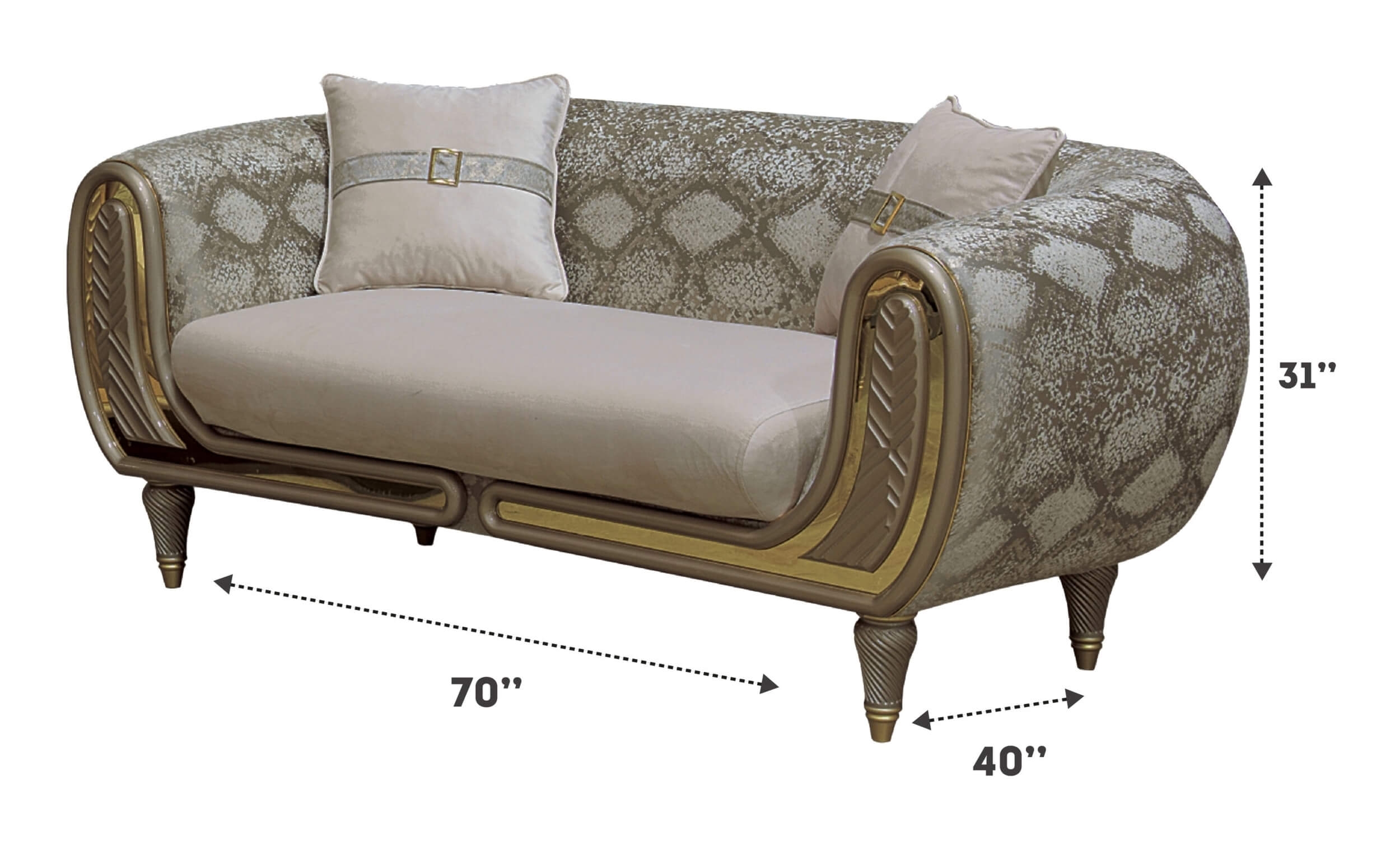 Lima Velvet Loveseat