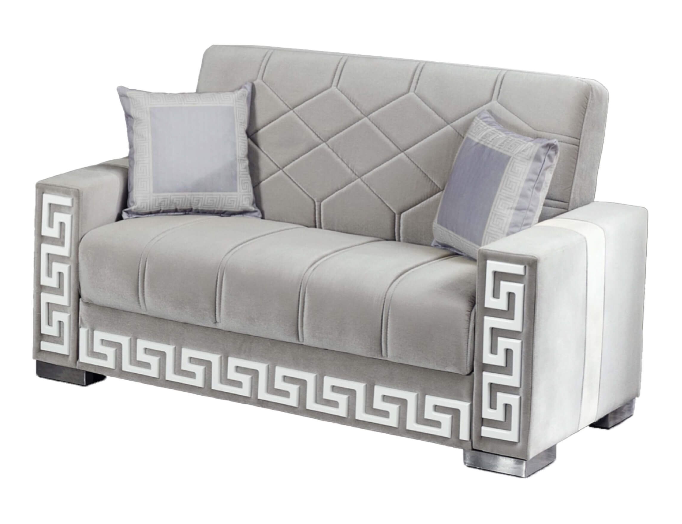 Queens Fabric Storage Sleeper Living Room Set