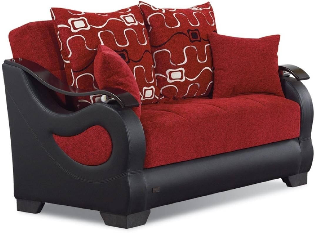 Pittsburgh Fabric/Vinyl Storage Living Room Set