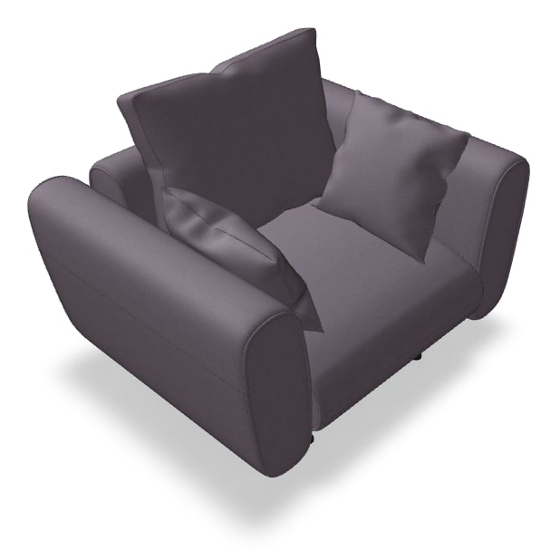Lotus Armchair w/Wide Armrest