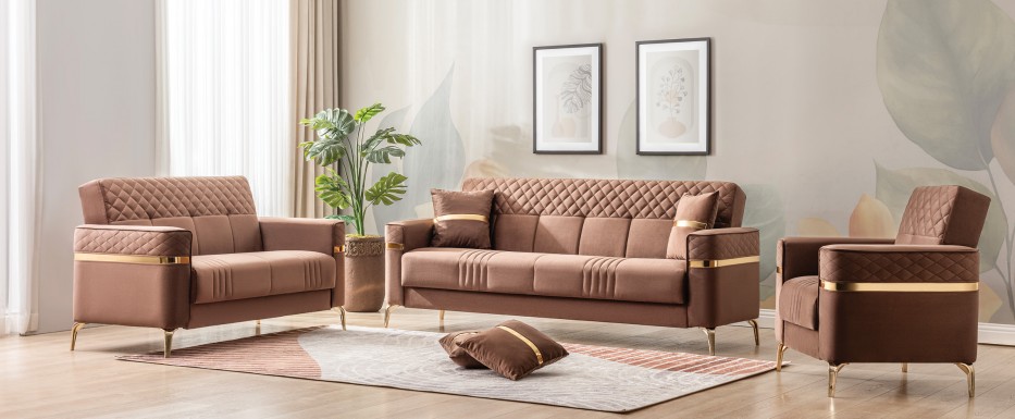 Lucas Microfiber Convertible Loveseat