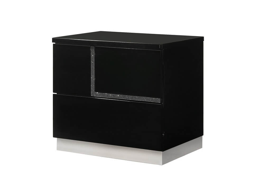 Lucca Modern Lacquer Left Nightstand