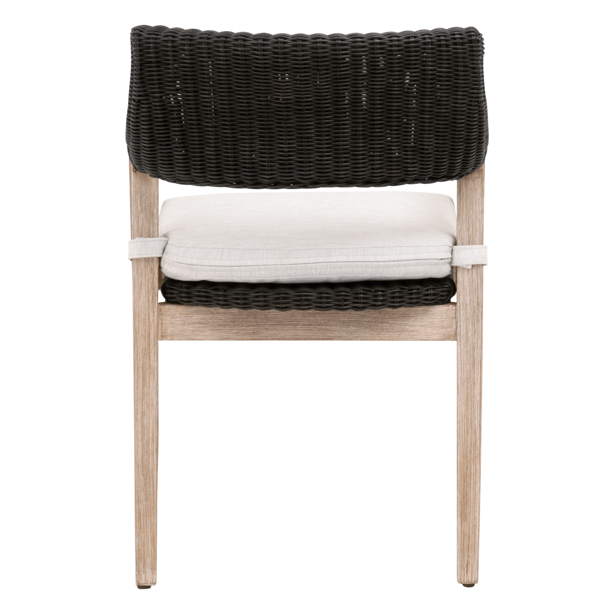 Lucia Wicker/Fabric/Wood Dining Arm Chair
