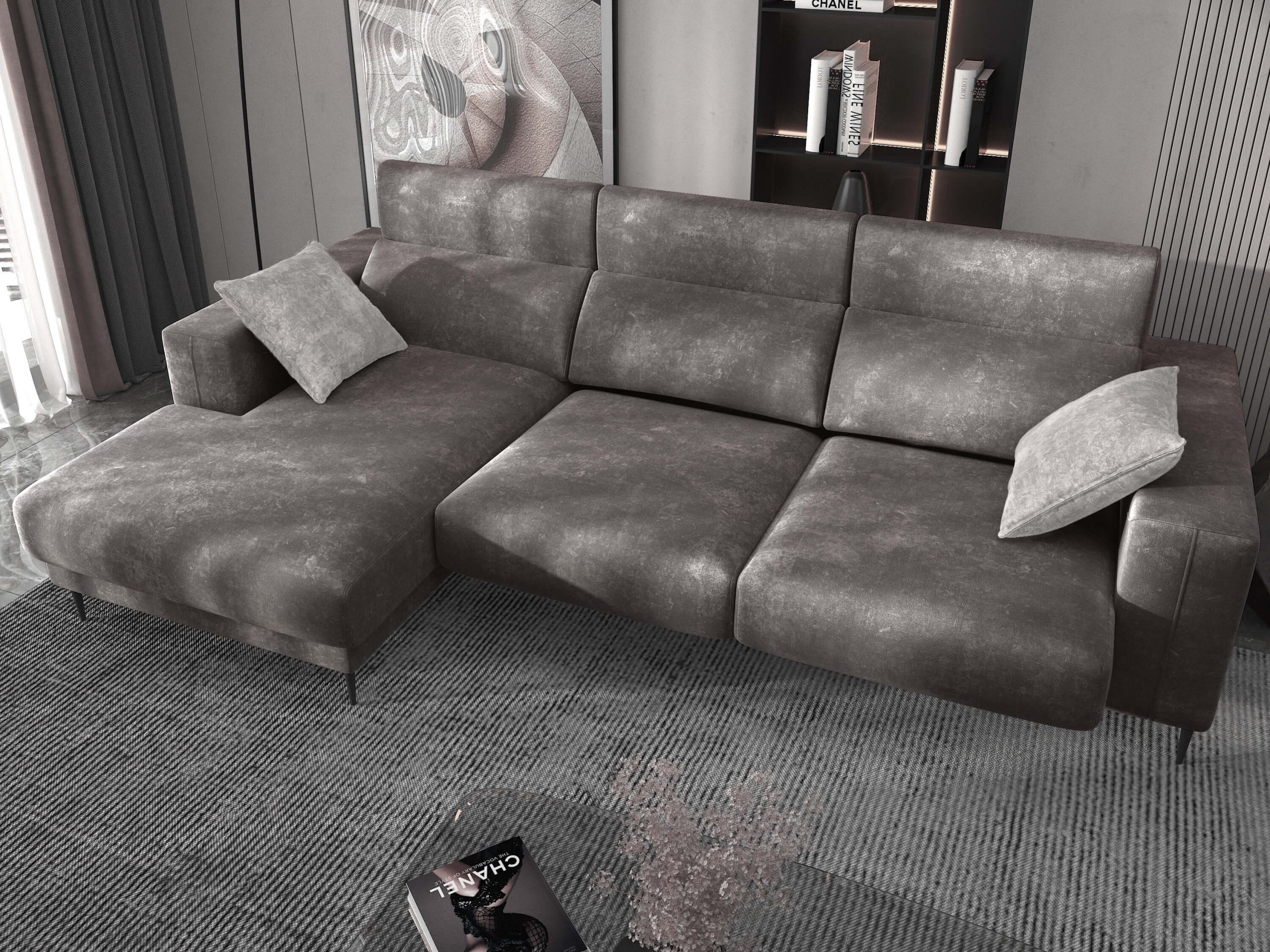 Lugo Esmeralda Sectional Sofa Left Chaise