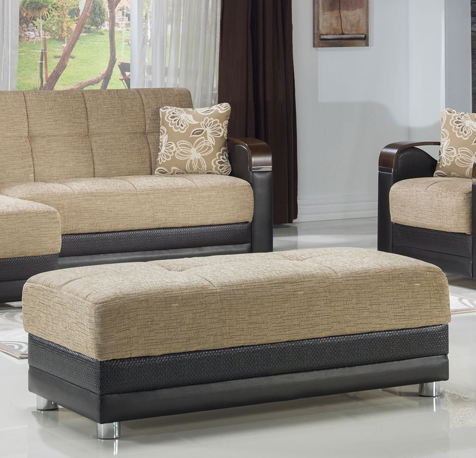 Luna Fabric/PU Ottoman