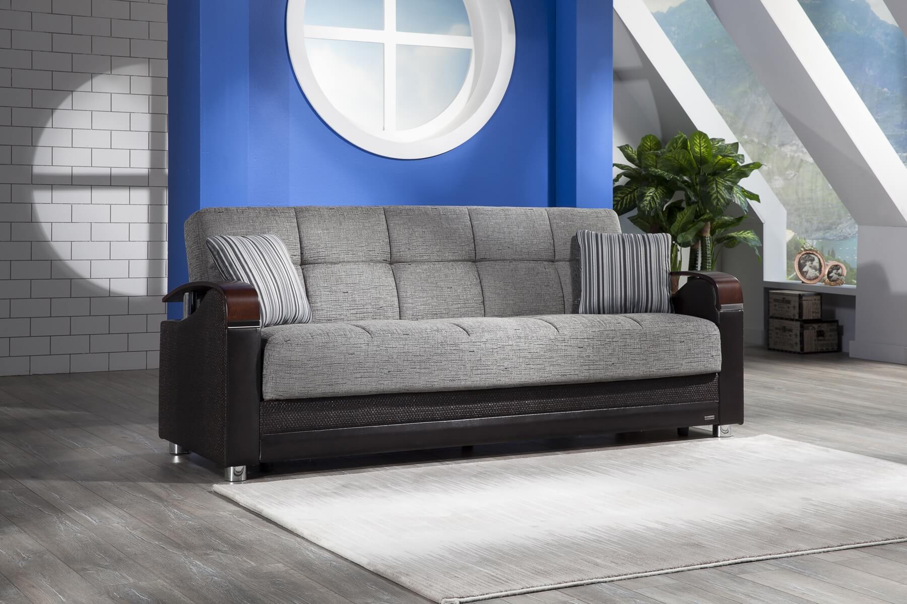 Luna Fabric Storage Sleeper Sofabed