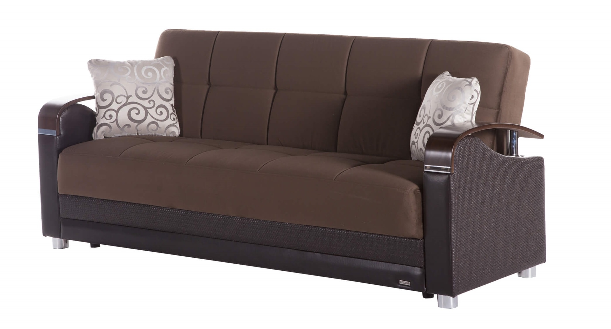 Luna Fabric/PU Storage Sleeper Sofabed