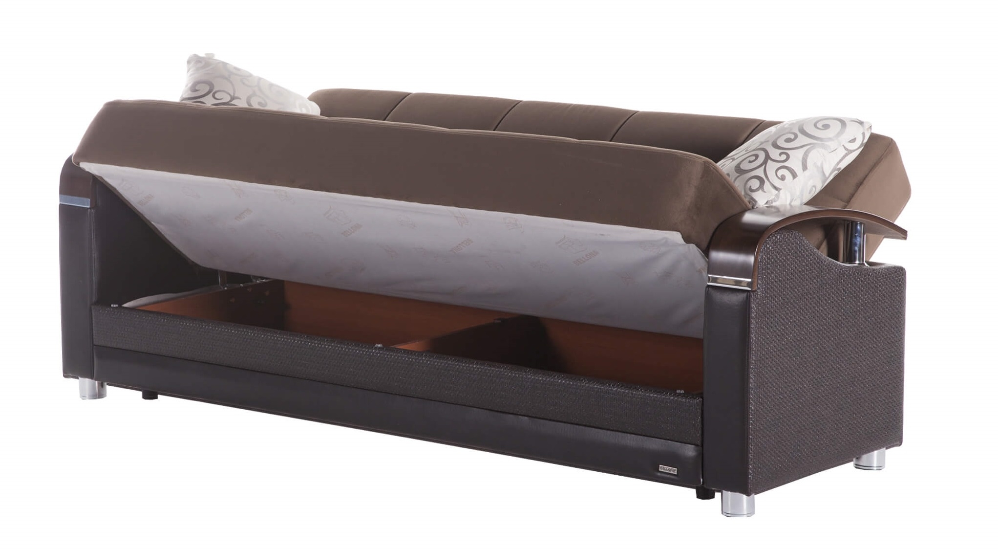 Luna Fabric/PU Storage Sleeper Sofabed
