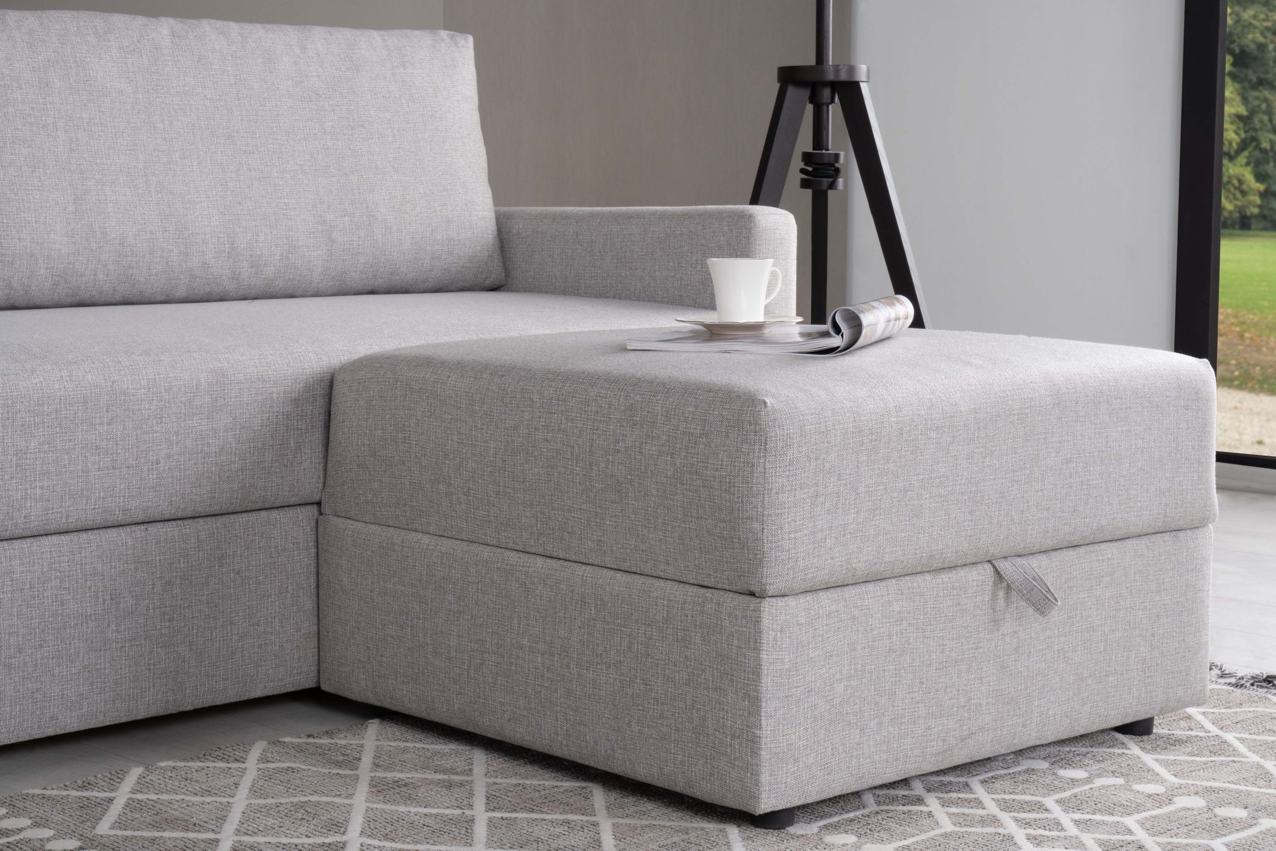 SM Lupin Fabric Ottoman