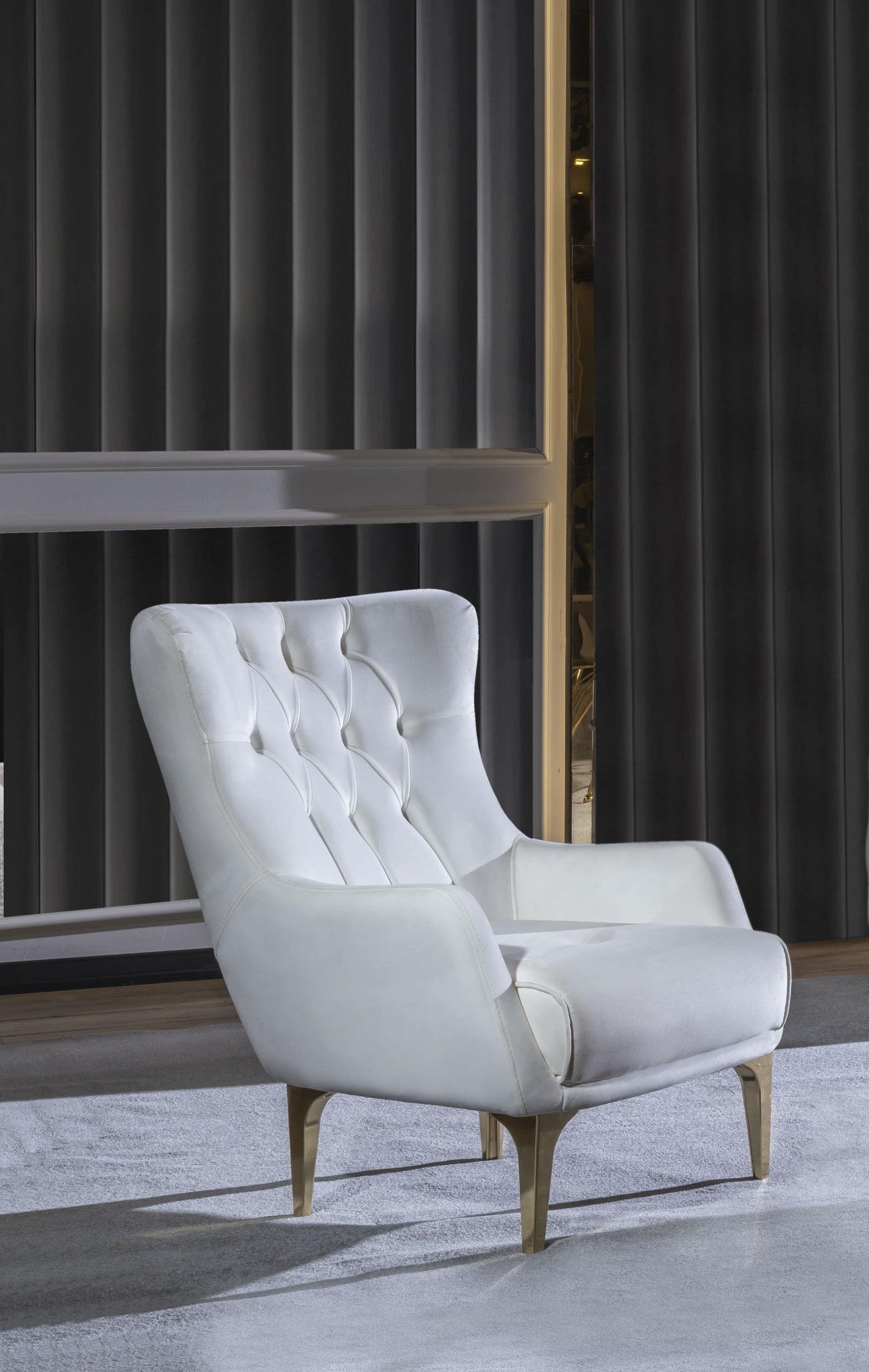Lust Polyester Fabric Accent Chair