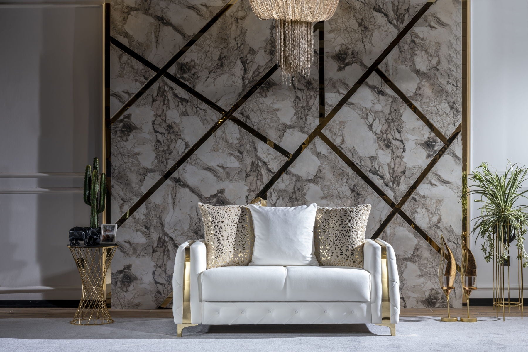 Lust Polyester Fabric Living Room Set