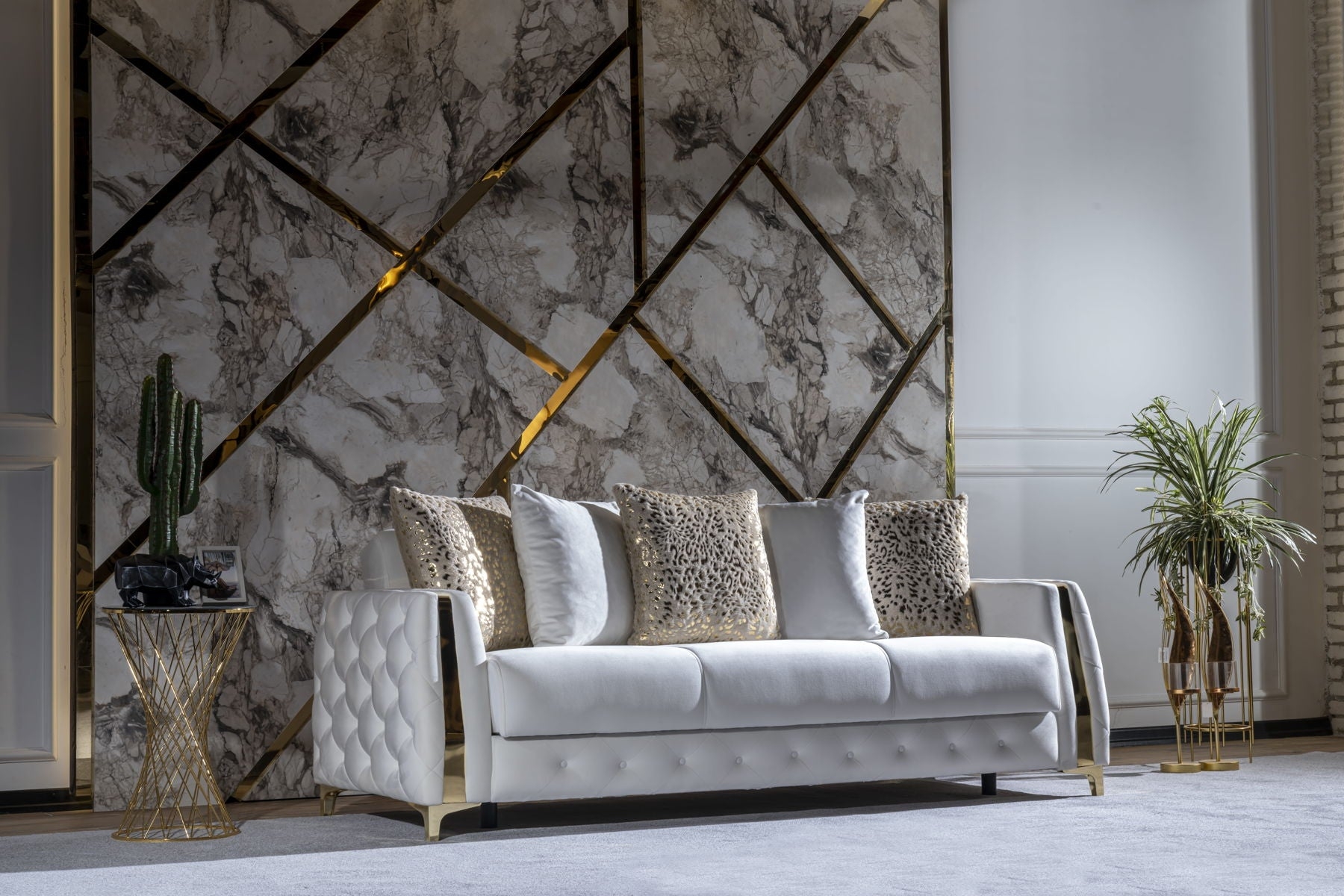 Lust Polyester Fabric Living Room Set