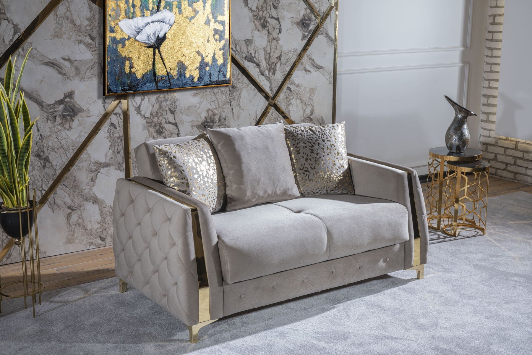 Lust Polyester Fabric Living Room Set