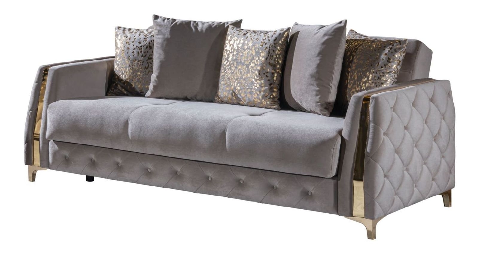 Lust Polyester Fabric Sleeper Sofa with Under Seat Storage