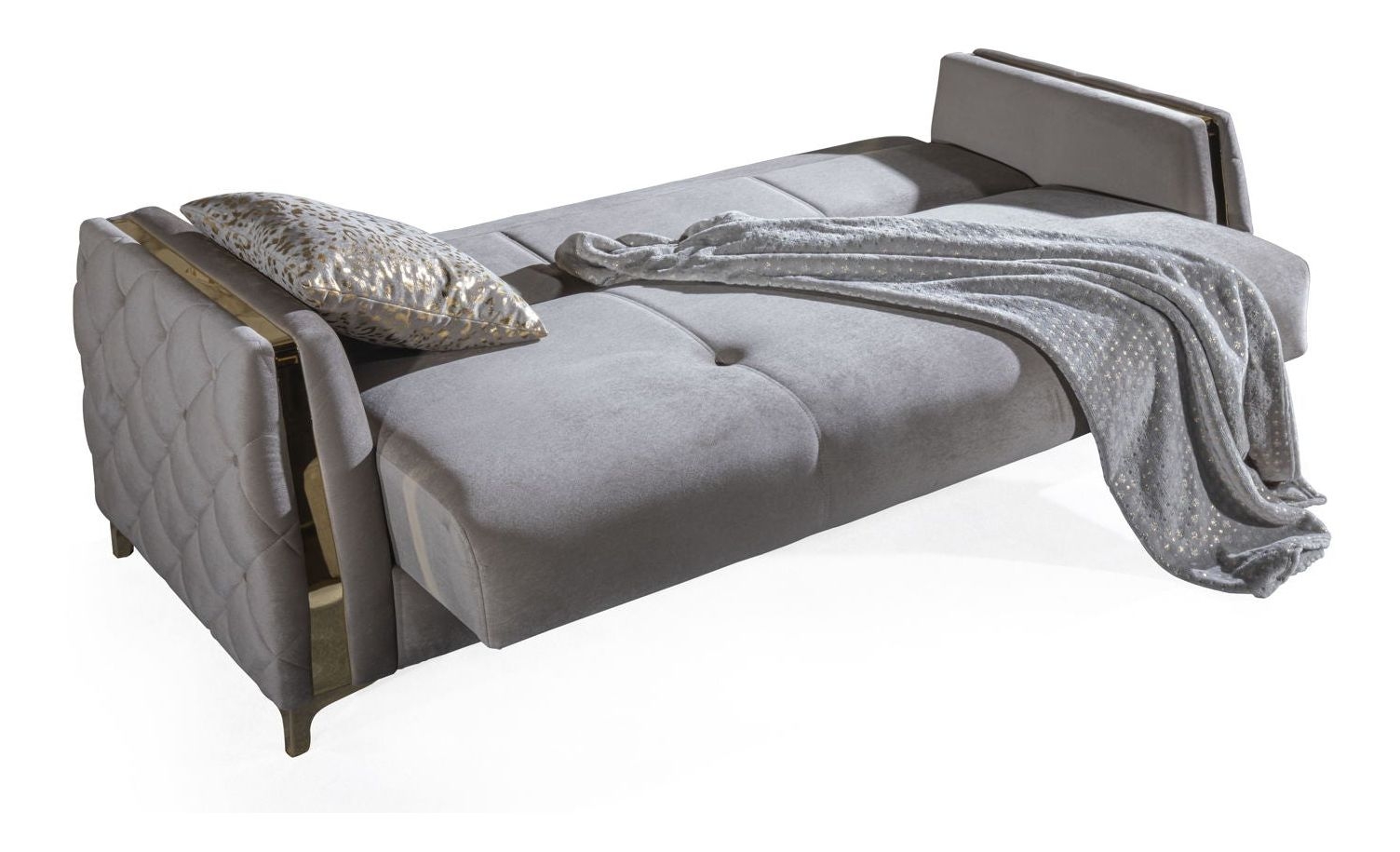 Lust Polyester Fabric Sleeper Sofa with Under Seat Storage
