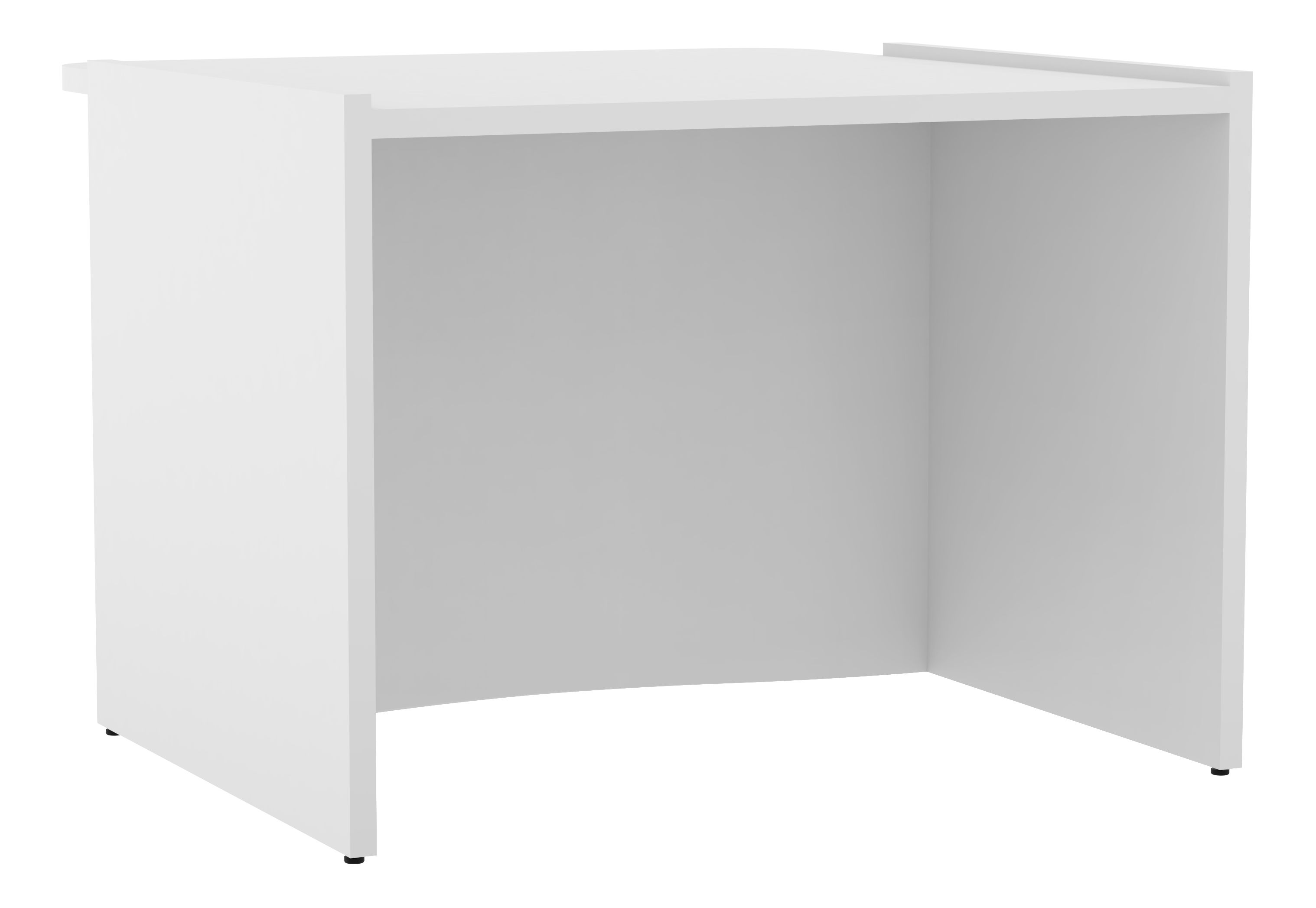 Wave 40" Straight Small Reception Desk with leg space