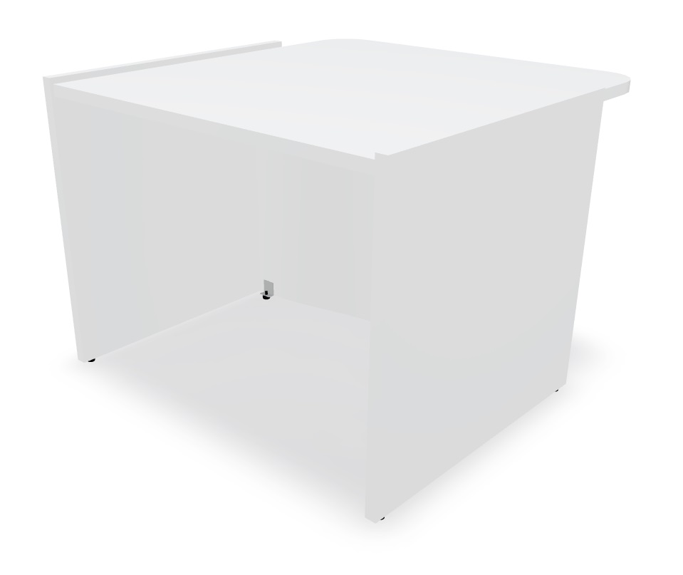 Wave 40" Straight Small Reception Desk with leg space