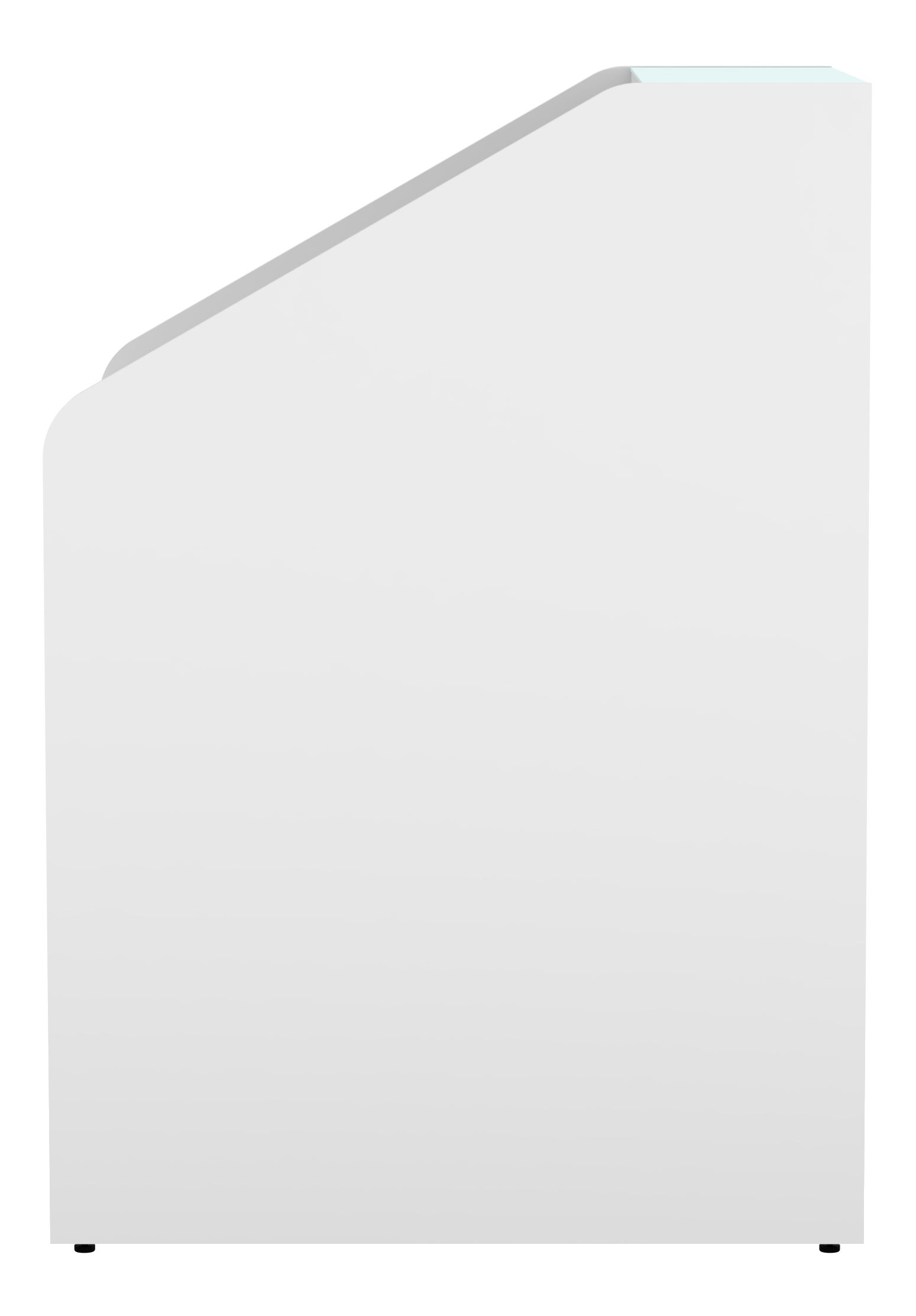 Wave 31" Straight Small Counter Reception Desk Side