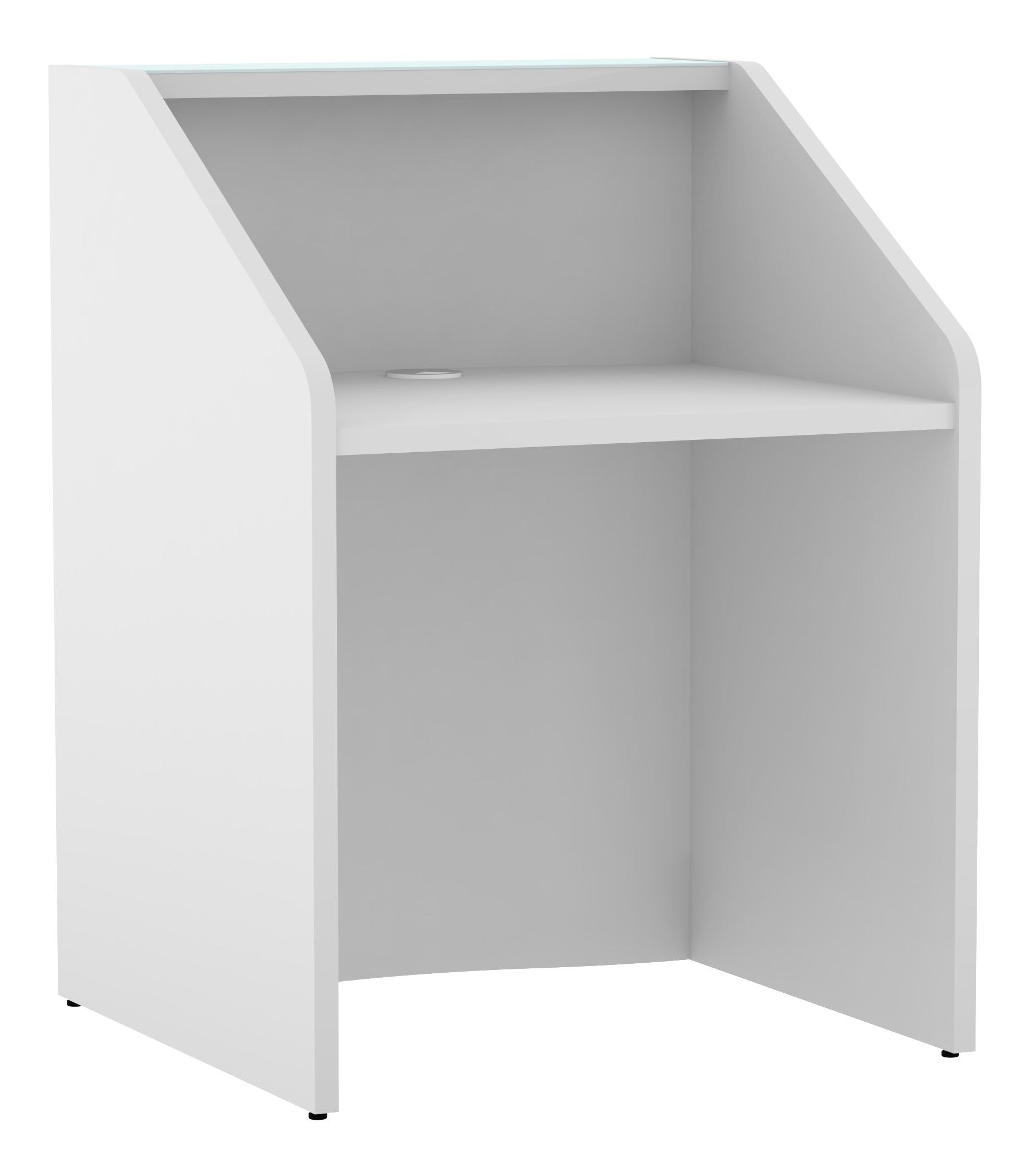 Wave 31" Straight Small Counter Reception Desk Back