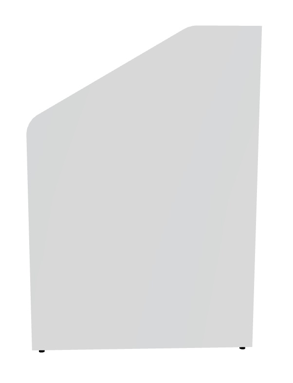 Wave 40" Straight Small Counter Reception Desk in White