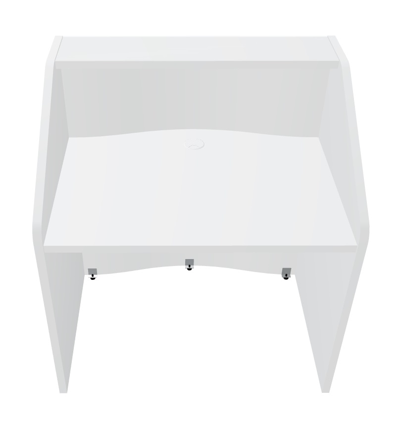 Wave 40" Straight Small Counter Reception Desk Back Side by MDD