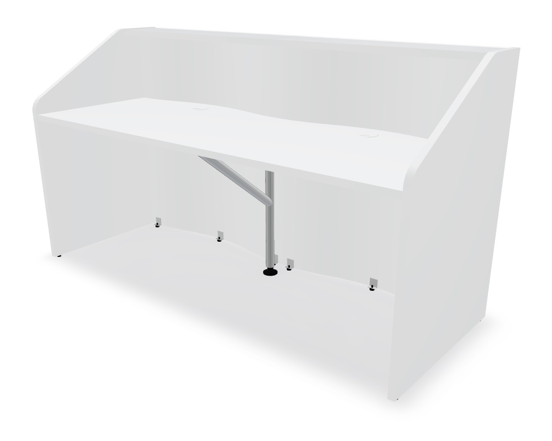 MDD Wave 78" Straight Counter Reception Desk Side