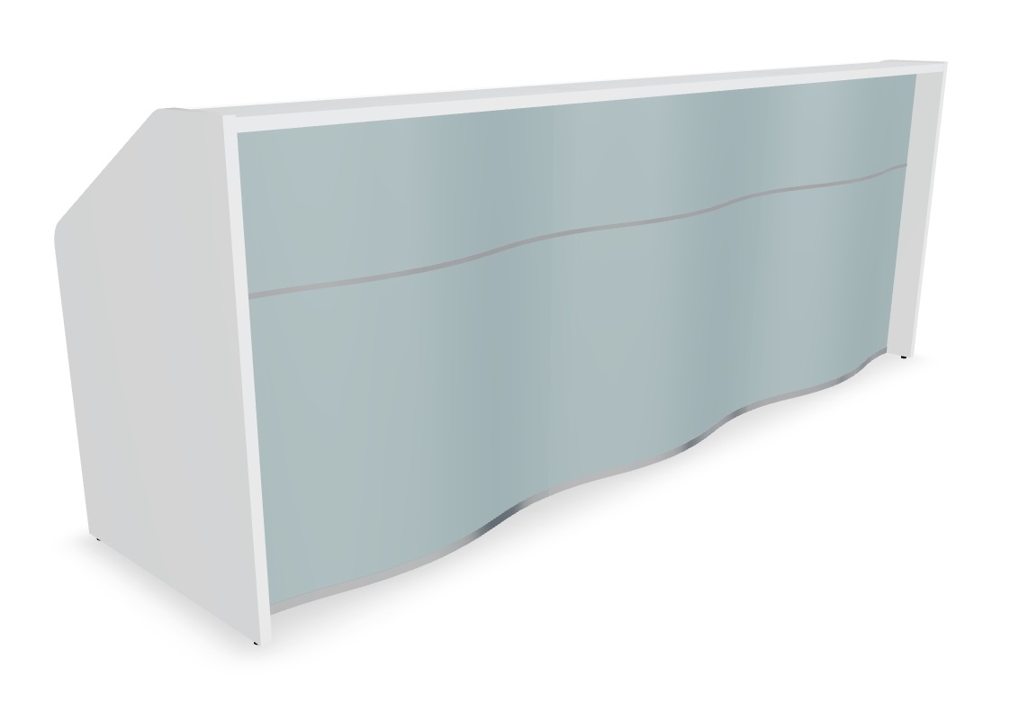 Wave 116" Straight Counter Reception Desk by MDD