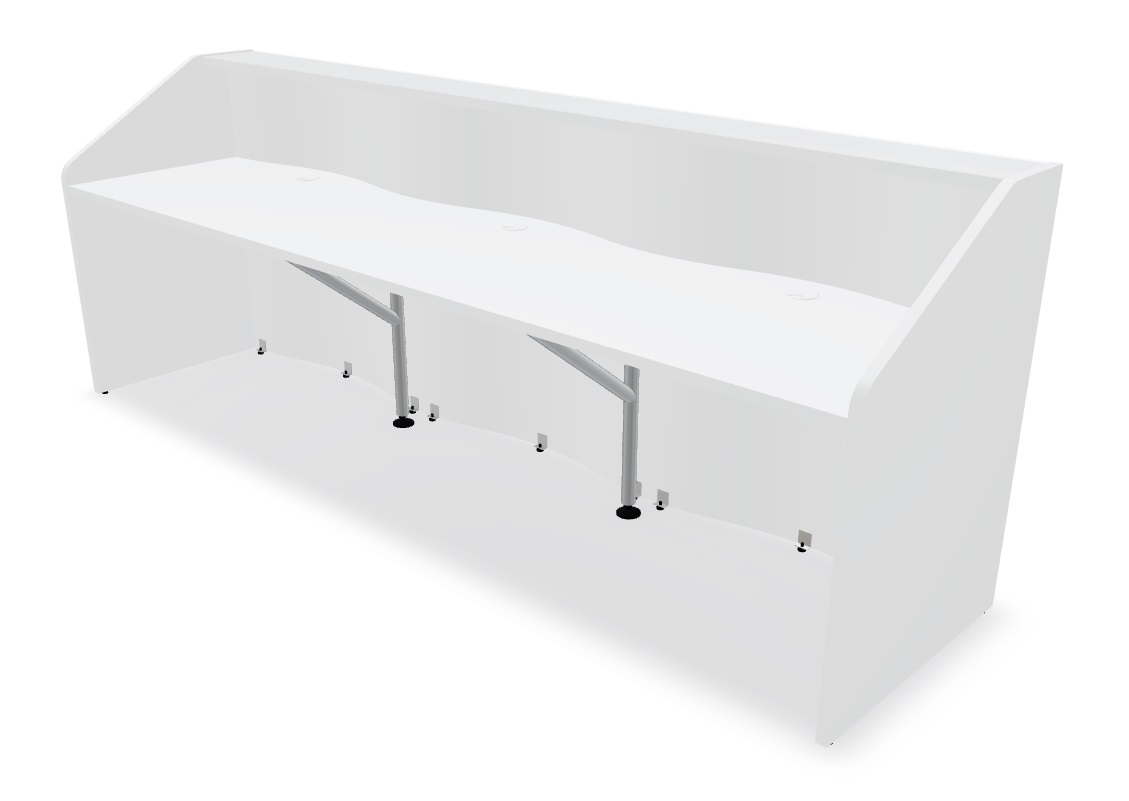 MDD Wave Straight Counter Reception Desk