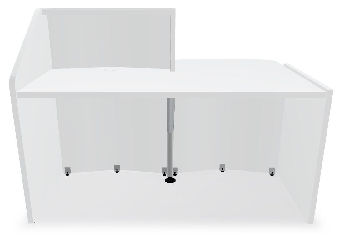 MDD Wave 61" Small Reception Desk Back Storage Area