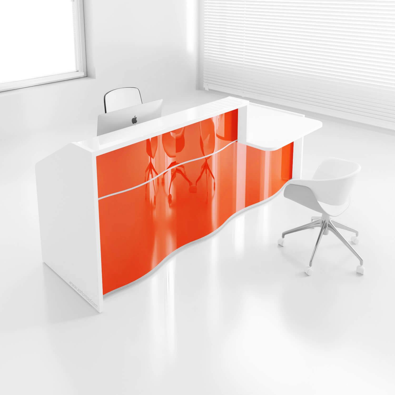Wave Customizable Reception Desk Side By MDD