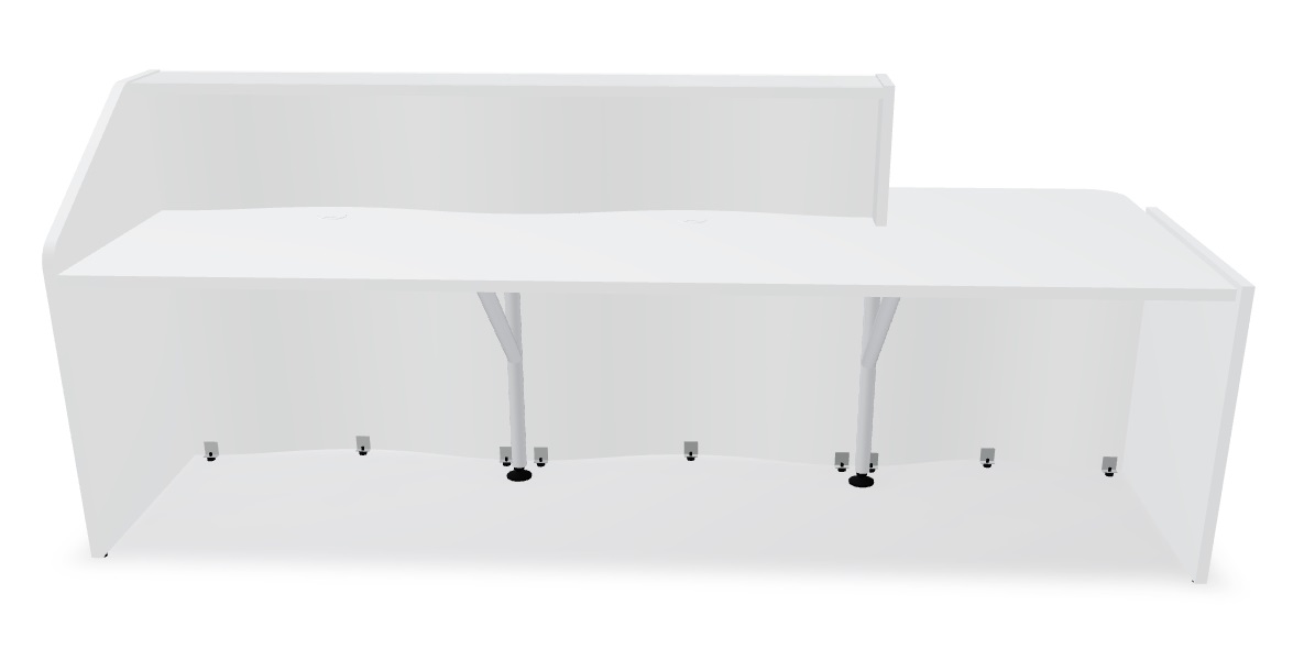 MDD Wave 108" Straight Reception Desk Storage