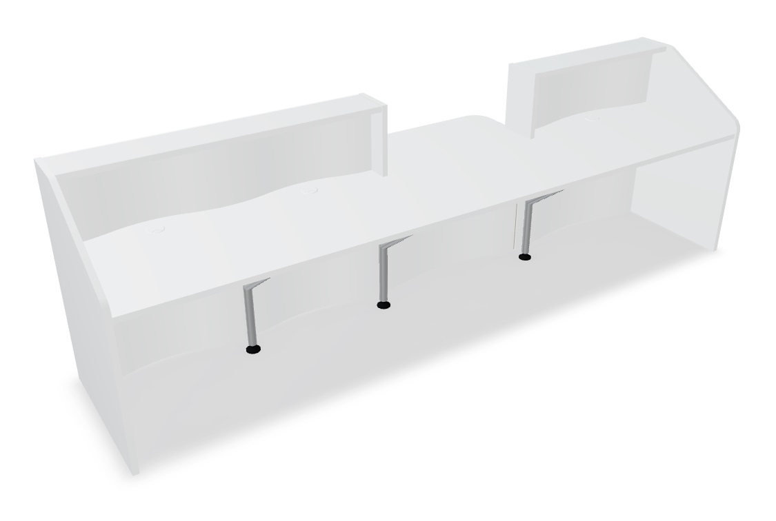 MDD Wave 137" Straight Reception Desk