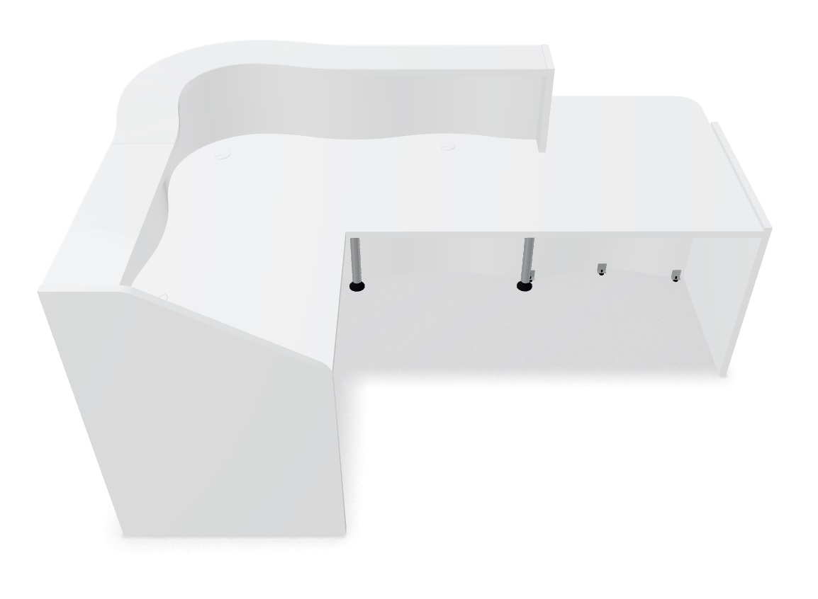 Wave 92" L-Shape Reception Desk by MDD