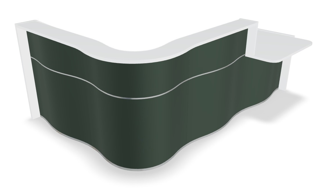 Wave LUV39L 109" L-Shape Reception Desk by MDD